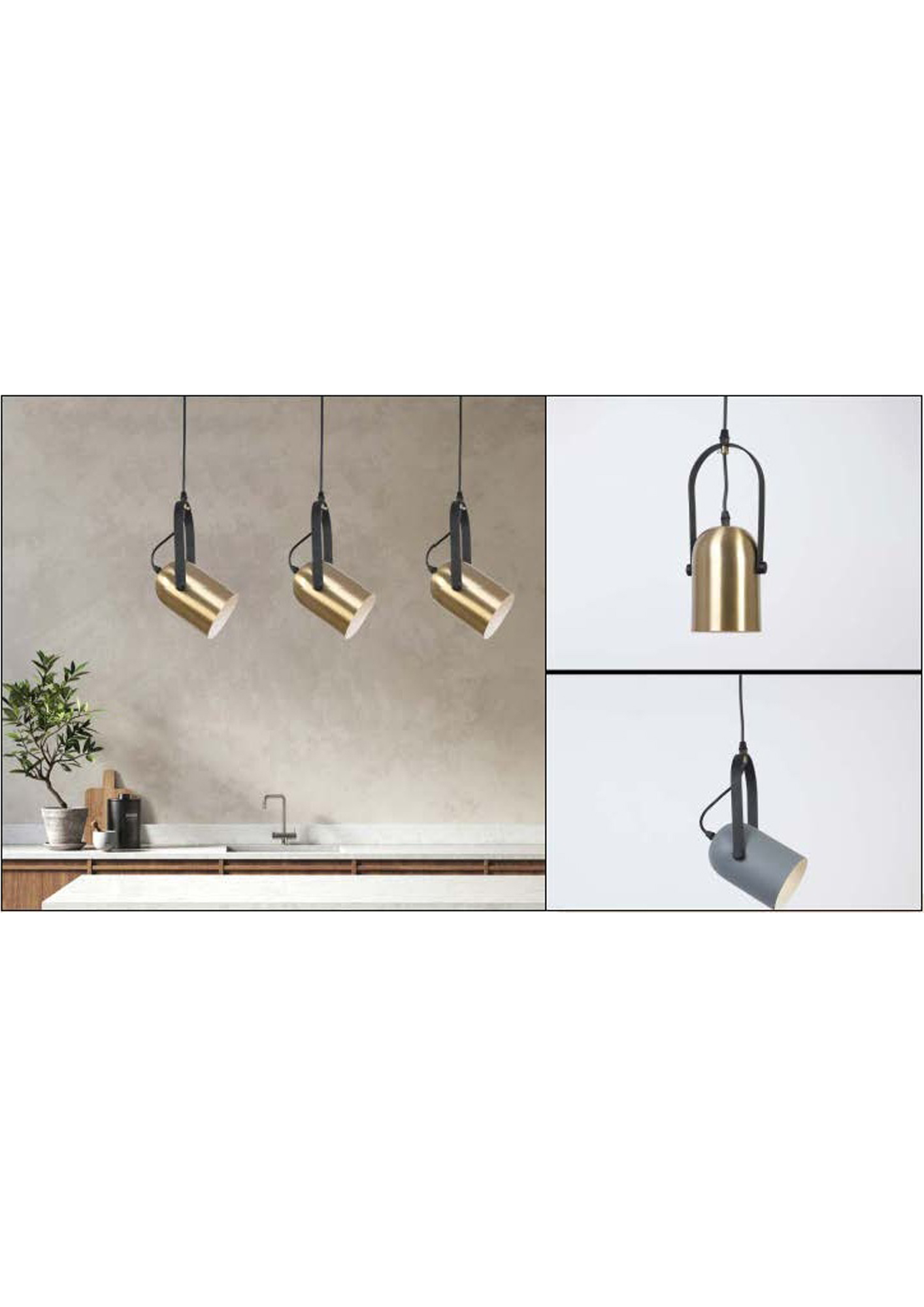 Beyond Lights - Brass Pendant Lamp- GL